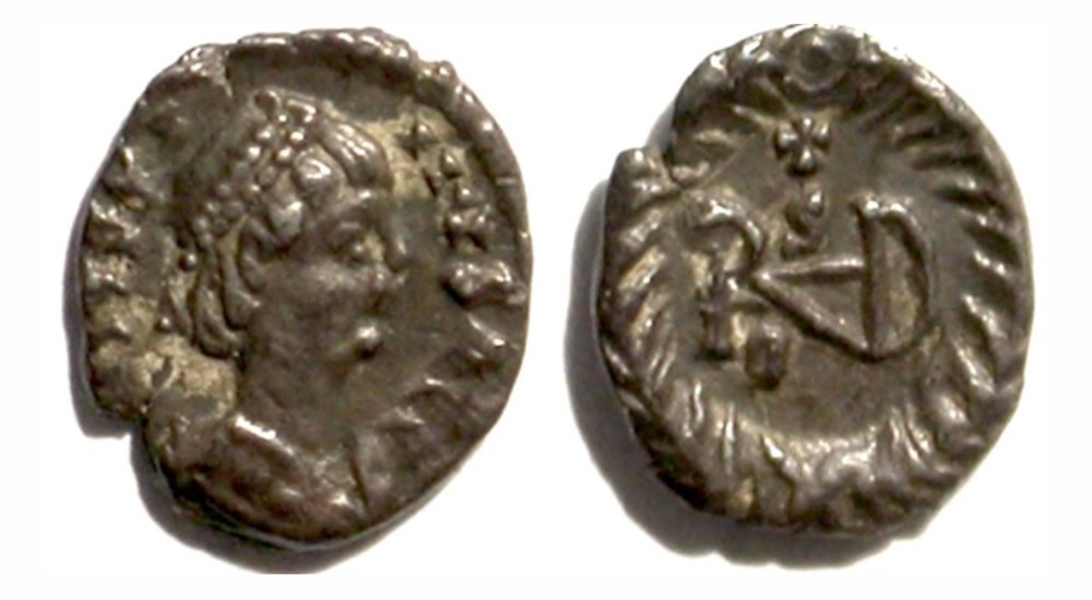 Theoderic - Quarter-Siliqua - Ravenna munzen barbarische konigreiche bis ostgotisches konigreich theoderic quarter siliqua ravenna