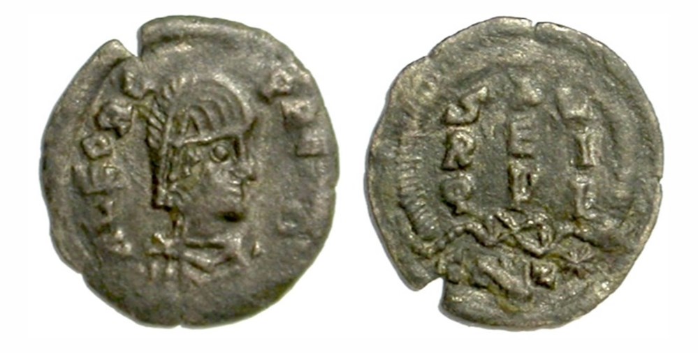 Leo I - Half-Siliqua munzen barbarische konigreiche bis ostgotisches konigreich leo i half siliqua