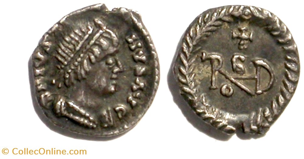 Theoderic - Quarter-Siliqua -Ravenna munzen theoderic quarter siliqua ravenna
