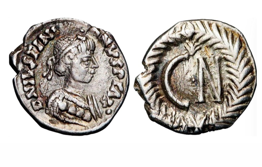 munzen barbarische konigreiche bis ostgotisches konigreich justinian half siliqua rome