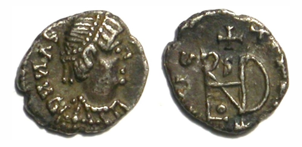 Theoderic - Quarter-Siliqua - Milan munzen barbarische konigreiche bis ostgotisches konigreich theoderic quarter siliqua milan