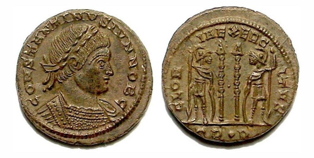 Trier - GLORIAE EXERCITVS munzen antike bis trier gloriae exercitvs