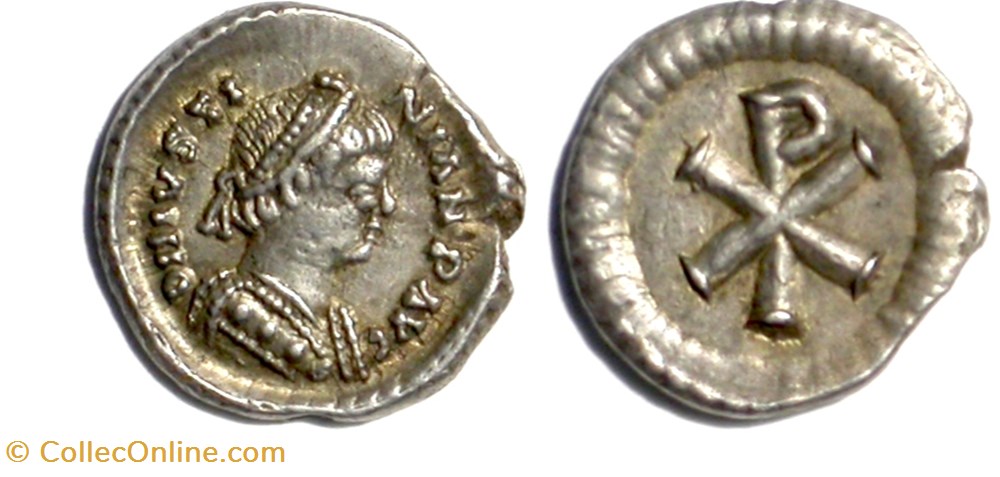 munzen justinian half siliqua ravenna