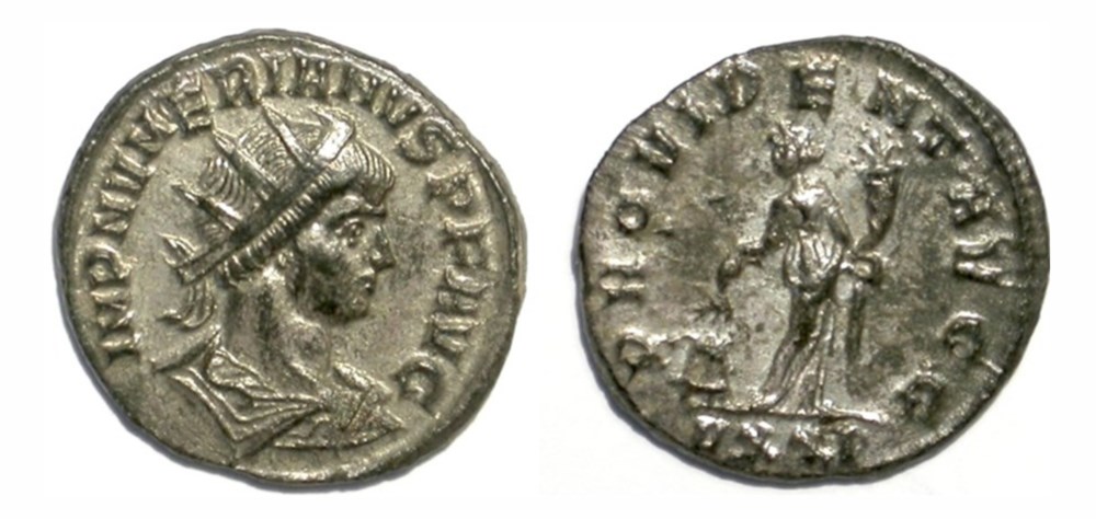 munzen antike bis romische imperial und republik ticinum provident avgg