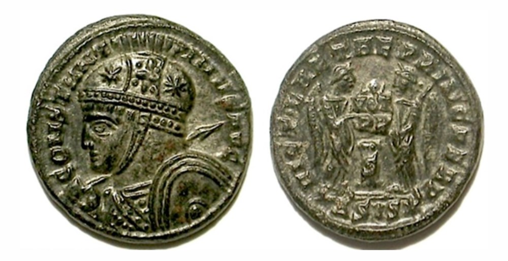 Constantine I - VICTORIAE LAETAE PRINC PERP - Siscia munzen antike bis constantine i victoriae laetae princ perp siscia