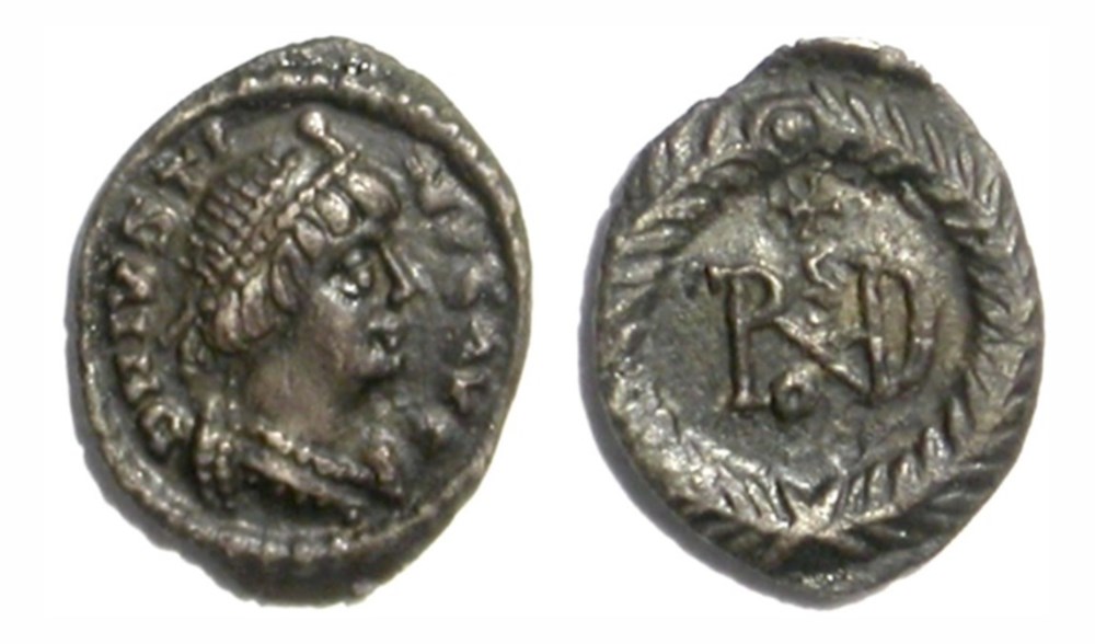 Theoderic - Quarter-Siliqua - Ravenna munzen barbarische konigreiche bis ostgotisches konigreich theoderic quarter siliqua ravenna