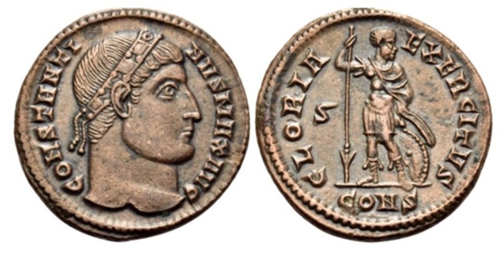 Constantinople - GLORIAE EXERCITVS munzen antike bis romische imperial und republik constantinople gloriae exercitvs