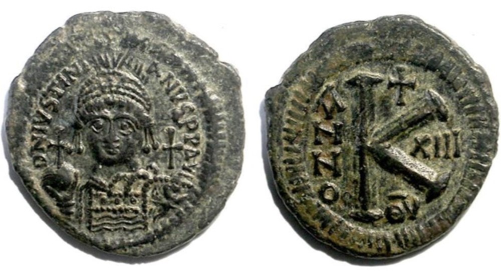 Justinian - Antiochia - year 13 munzen antike bis justinian antiochia year 13