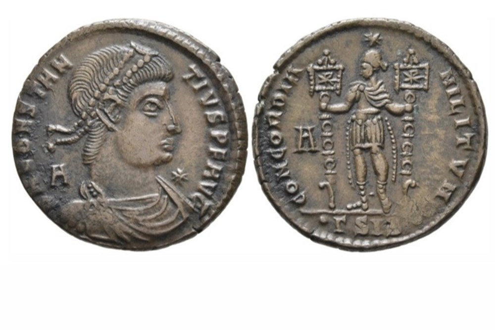Siscia - CONCORDIA MILITVM - Maiorina munzen antike bis romische imperial und republik siscia concordia militvm maiorina