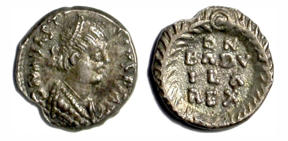 munzen barbarische konigreiche bis ostgotisches konigreich baduila half siliqua ticinum