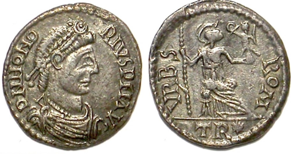 Honorius (Barbaric Imitation) munzen antike bis romische imperial und republik honorius barbaric imitation