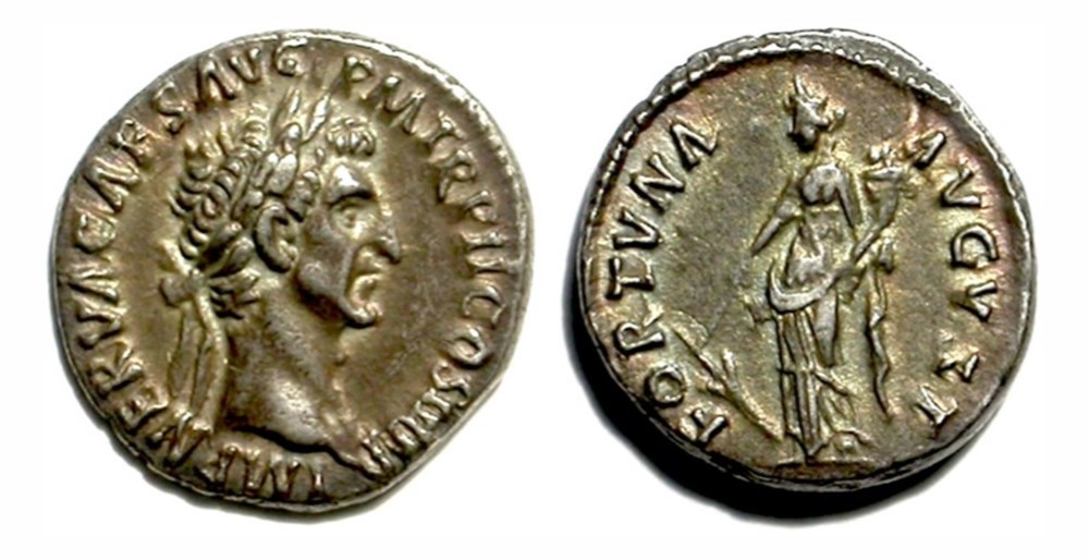 Nerva - FORTVNA AVGVST - Rome munzen antike bis romische imperial und republik nerva fortvna avgvst rome