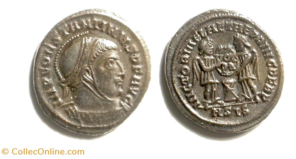 Siscia - VICTORIAE LAETAE PRINC PERP munzen antike bis romische imperial und republik siscia victoriae laetae princ perp