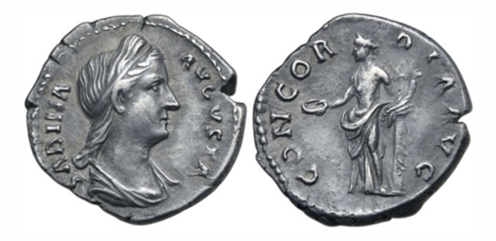 Sabina - CONCORDIA AVG munzen antike bis romische imperial und republik sabina concordia avg
