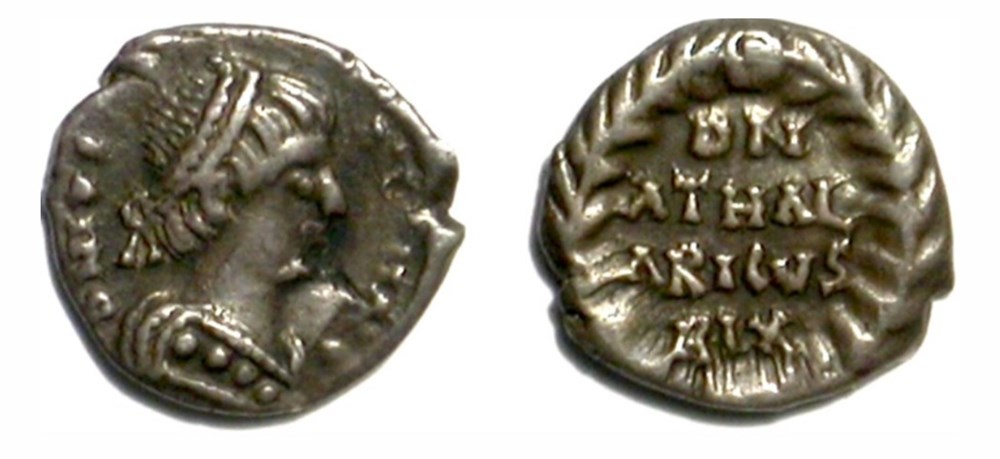 munzen barbarische konigreiche bis ostgotisches konigreich athalaric quarter siliqua ravenna