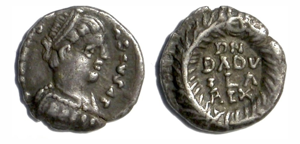 munzen barbarische konigreiche bis ostgotisches konigreich baduila half siliqua ticinum