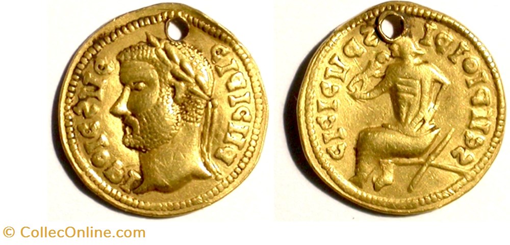 Imitation of Tetrachian aureus (?) munzen antike bis imitation of tetrachian aureus