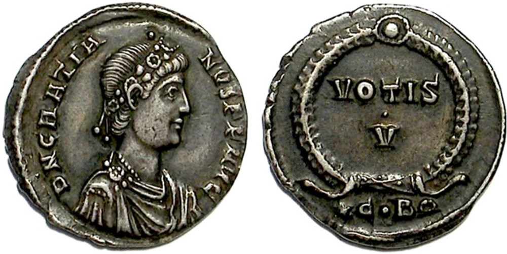 Gratian - VOTIS V - Constantinopel munzen antike bis romische imperial und republik gratian votis v constantinopel