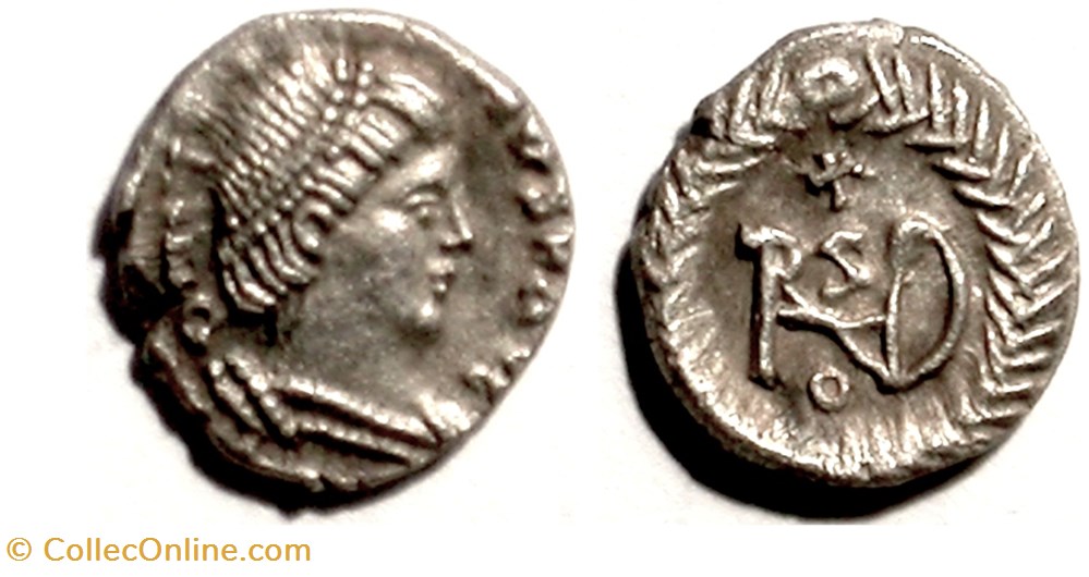 Theoderic - Quarter-Siliqua -Ravenna munzen theoderic quarter siliqua ravenna
