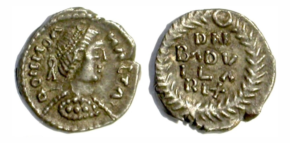 munzen barbarische konigreiche bis ostgotisches konigreich baduila half siliqua rome