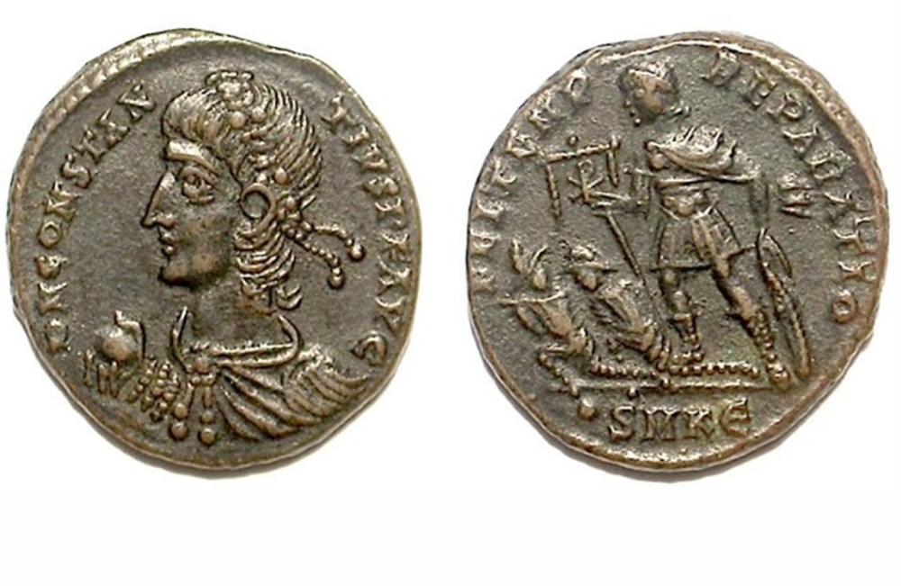 Cyzikus - FEL TEMP REPARATIO - Half-Maiorina munzen antike bis romische imperial und republik cyzikus fel temp reparatio half maiorina