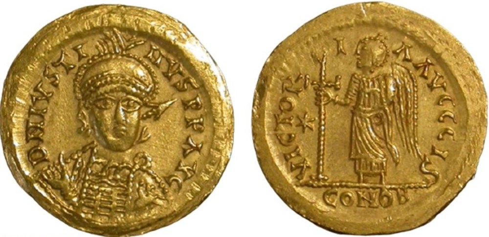 munzen barbarische konigreiche bis burgundisches konigreich sigismund in the name of justin i