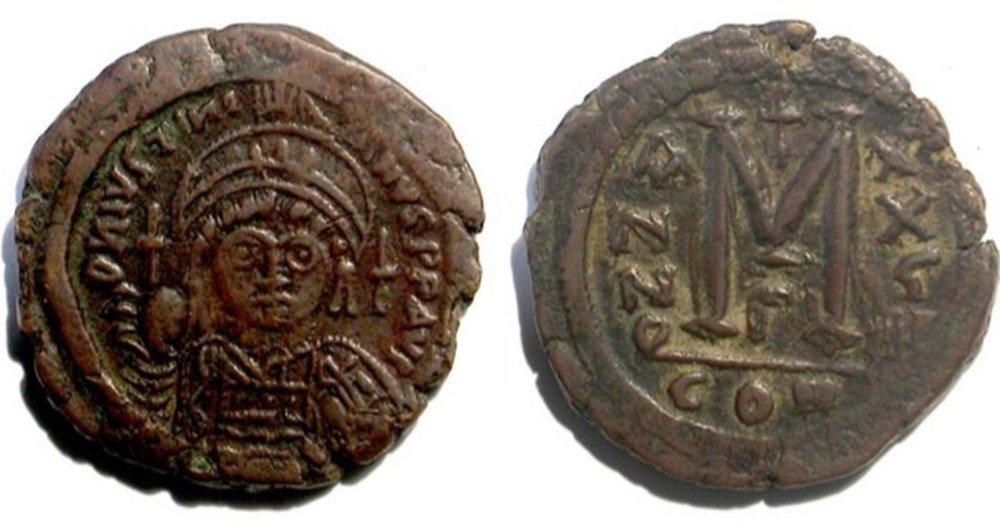Justinian - Constantinopel - year 27 (V) munzen antike bis justinian constantinopel year 27 v