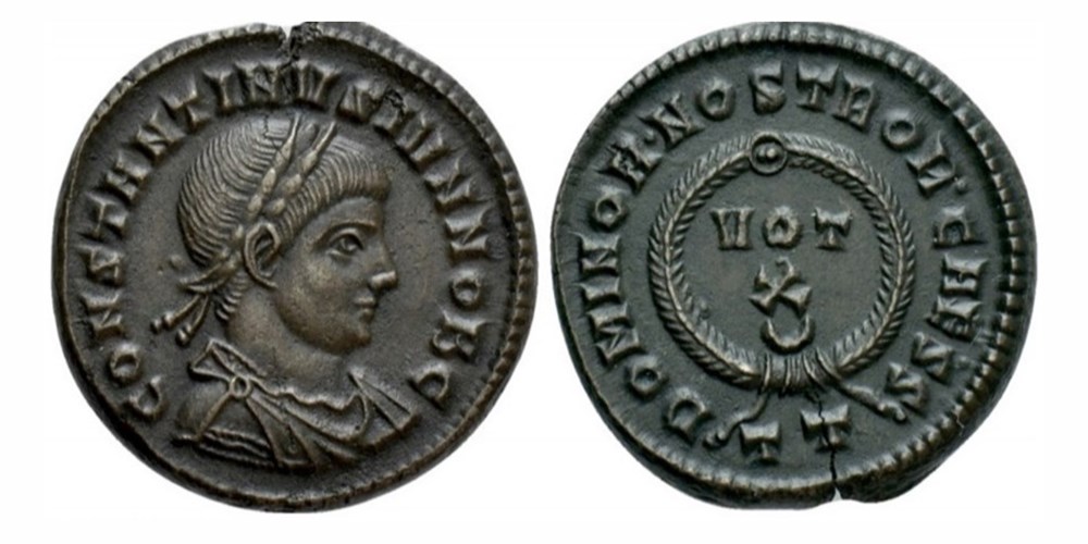 Ticinum - DOMINOR NOSTROR CAESS munzen antike bis romische imperial und republik ticinum dominor nostror caess