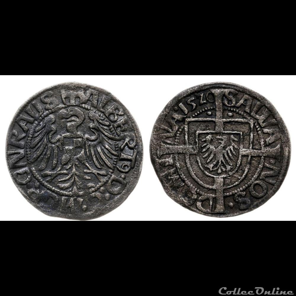 Albrecht von Hohenzollern munzen feodale bi albrecht von hohenzollern