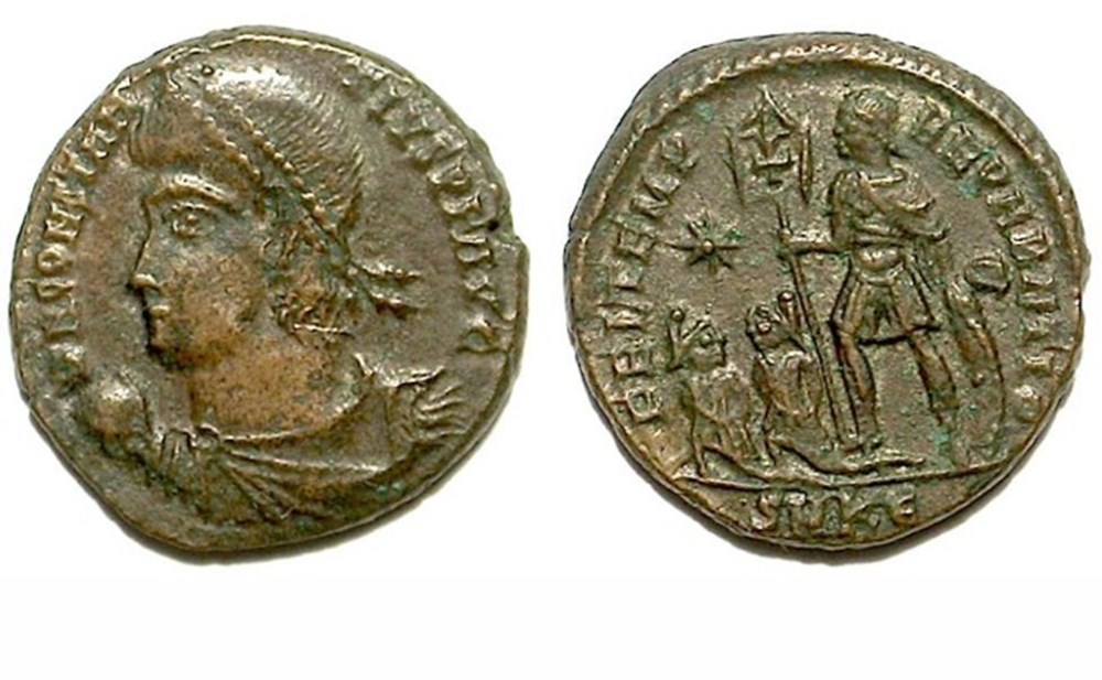 Cyzikus - FEL TEMP REPARATIO - Half-Maiorina (v) munzen antike bis romische imperial und republik cyzikus fel temp reparatio half maiorina v