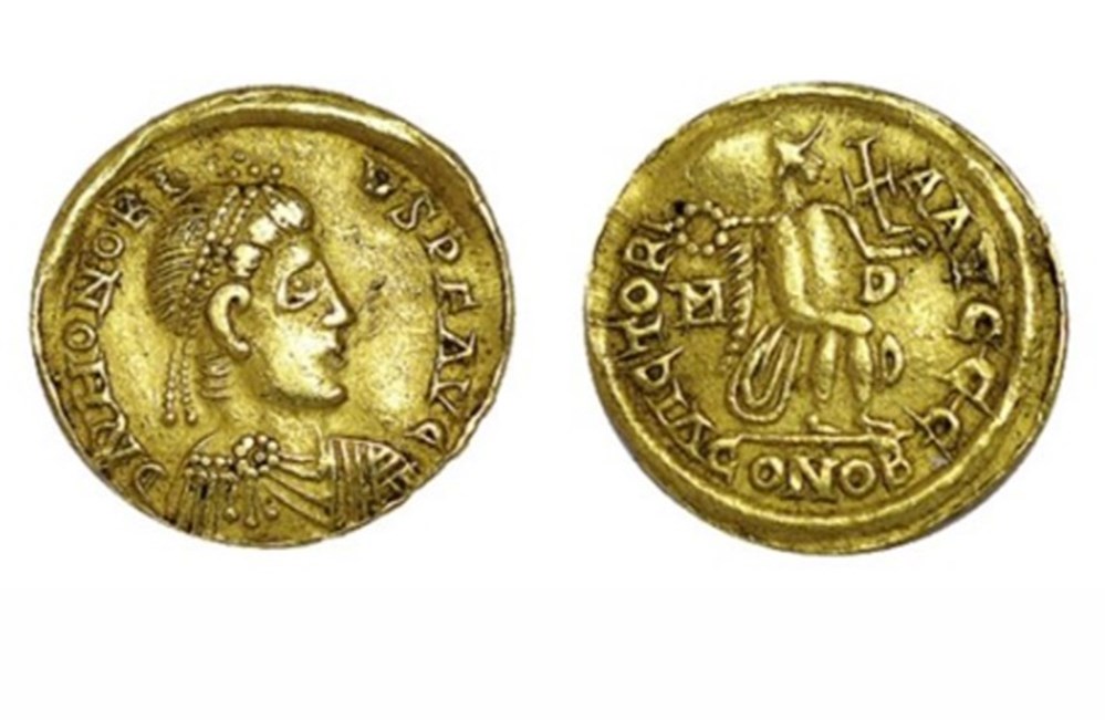 Tremissis in the name of Honorius munzen antike bis tremissis in the name of honorius