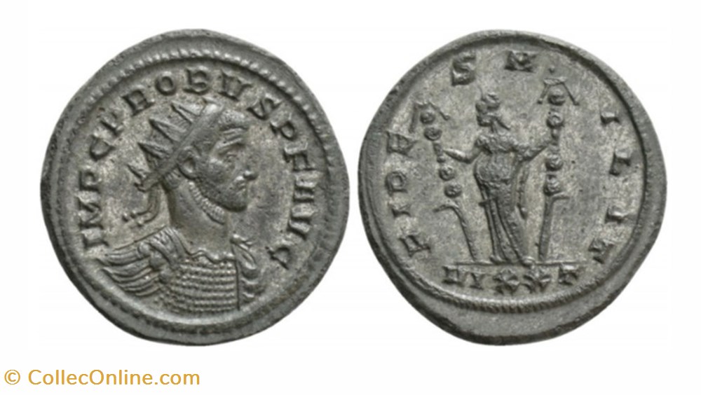 munzen antike bis romische imperial und republik ticinum fides milit
