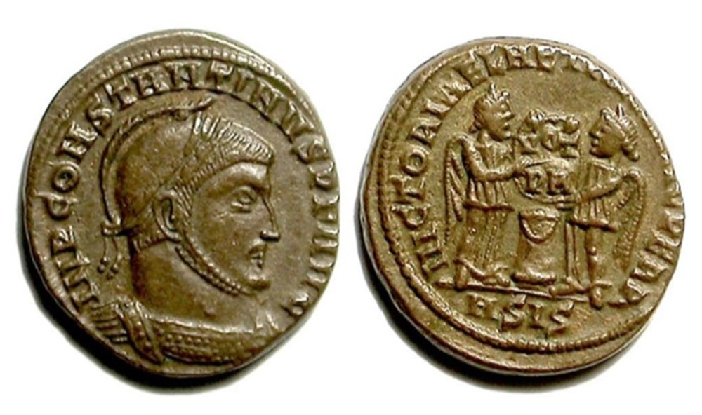 Siscia - VICTORIAE LAETAE PRINC PERP munzen siscia victoriae laetae princ perp