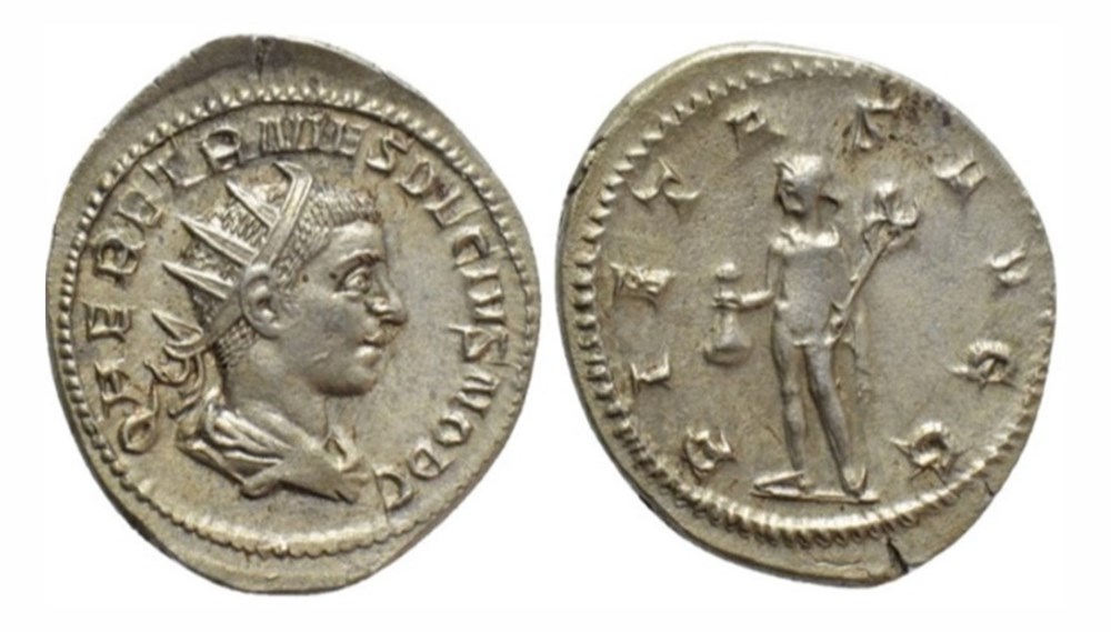 munzen antike bis romische imperial und republik herennius pietas avgg