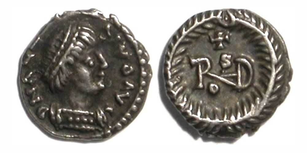 Theoderic - Quarter-Siliqua - Ravenna munzen theoderic quarter siliqua ravenna