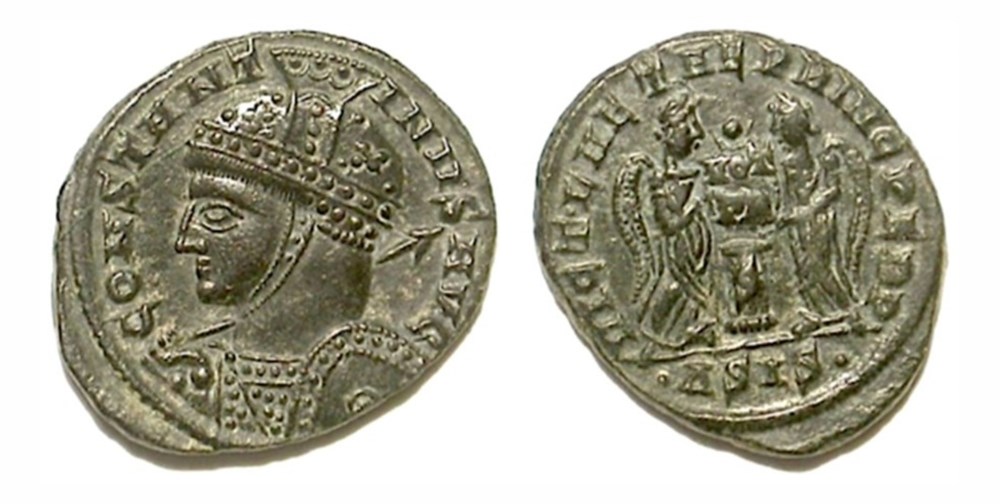 Constantine I - VICTORIAE LAETAE PRINC PERP - Siscia munzen antike bis constantine i victoriae laetae princ perp siscia