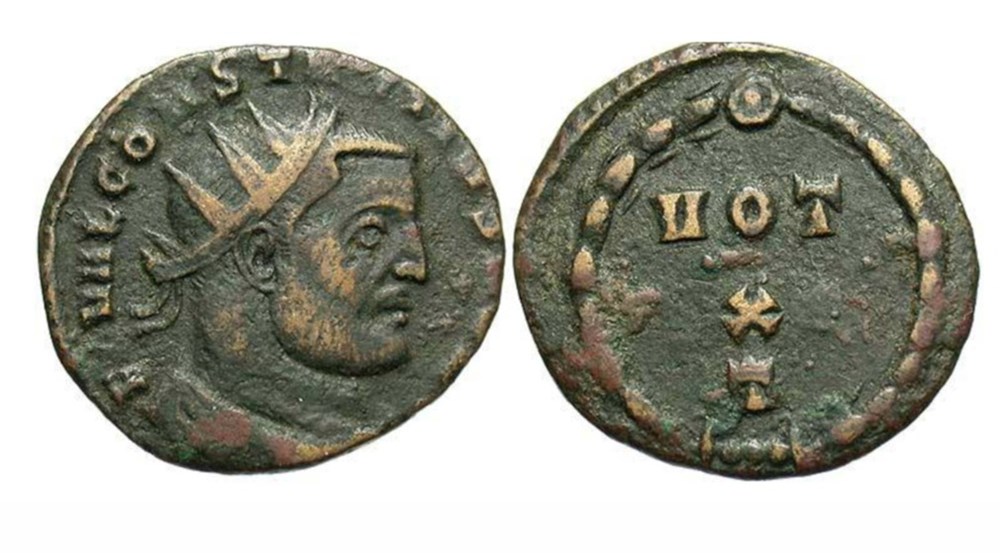 Constantius I Caesar - Ticinum munzen antike bis romische imperial und republik constantius i caesar ticinum