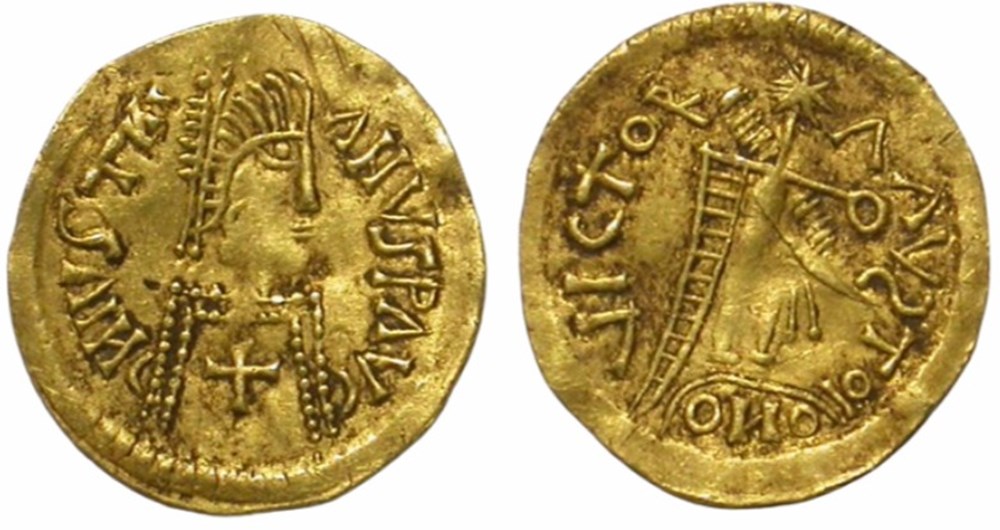 munzen barbarische konigreiche bis westgotenreich tremissis in the name of justinian