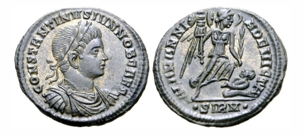 Sirmium - ALAMANNIA DEVICTA munzen antike bis romische imperial und republik sirmium alamannia devicta