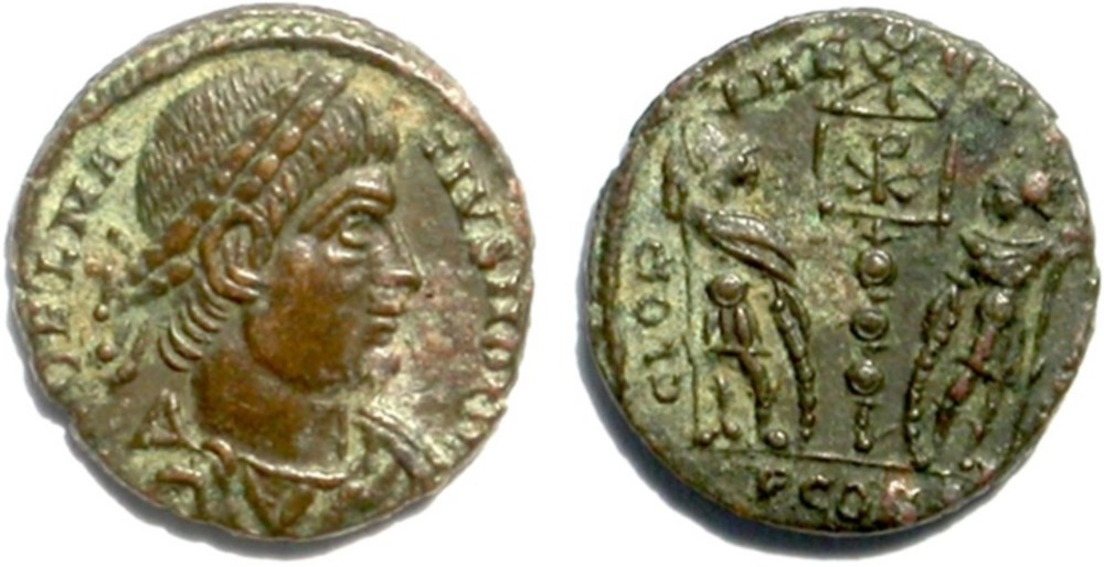 Delmatius - GLORIA EXERCITVS - Arles munzen antike bis romische imperial und republik delmatius gloria exercitvs arles