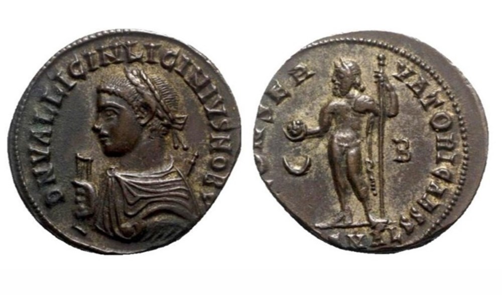munzen antike bis romische imperial und republik alexandria iovi conservatori caess licinius ii