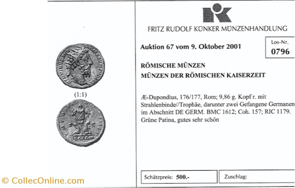 munzen antike vor j bis nach marcus aurelius dupondius