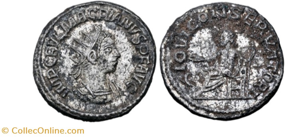 Macrianus - IOVI CONSERVATORI - Samosata munzen antike bis romische republik und imperial macrianus iovi conservatori samosata