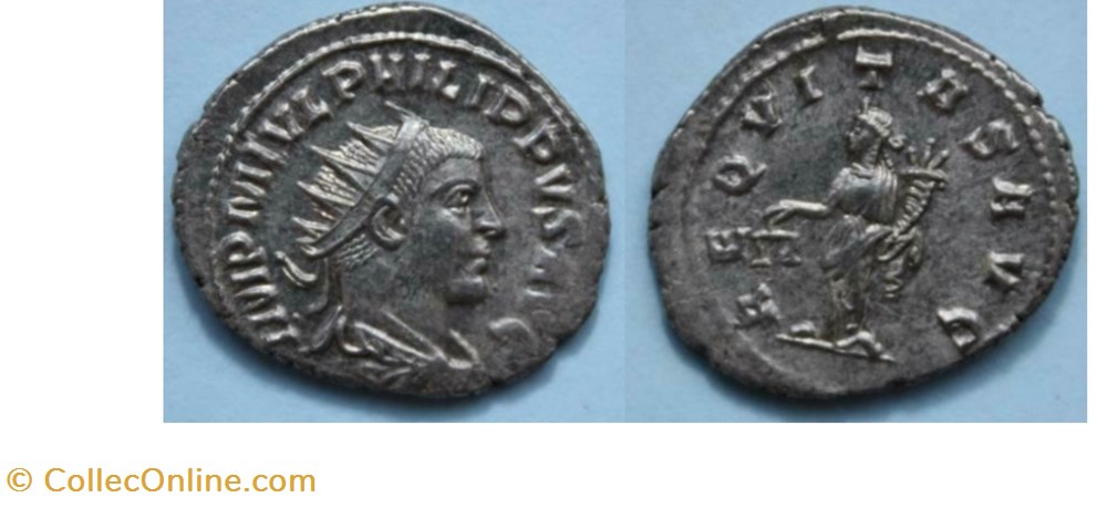 Antiochia - AEQVITAS AVG - Philip II munzen antike bis romische imperial und republik antiochia aeqvitas avg philip ii