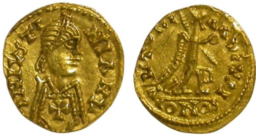Tremissis - Agila/Athanagild munzen barbarische konigreiche bis westgotenreich tremissis agila athanagild