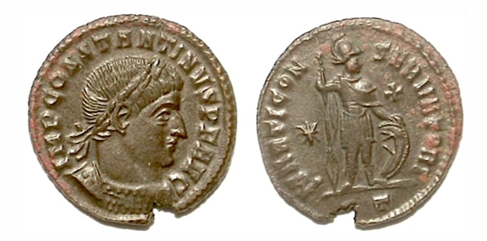 Constantine I - MARTI CONSERVATORI - Ticinum munzen antike bis constantine i marti conservatori ticinum