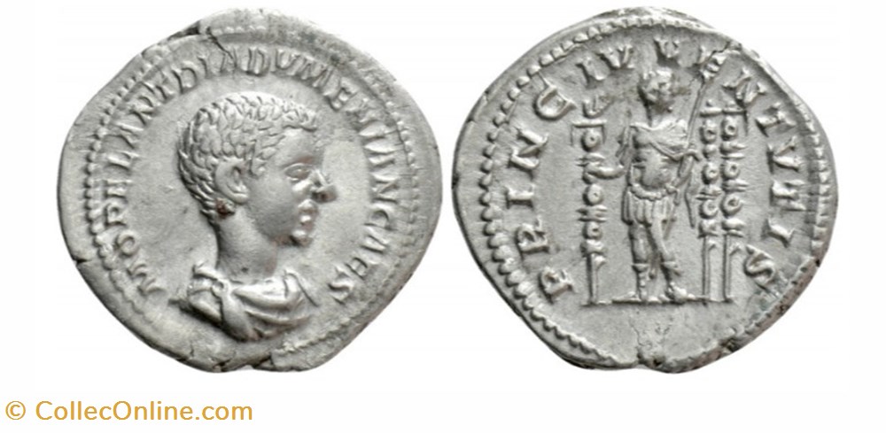 Diadumenian - PRINC IVVENTVTIS munzen antike bis romische imperial und republik diadumenian princ ivventvtis