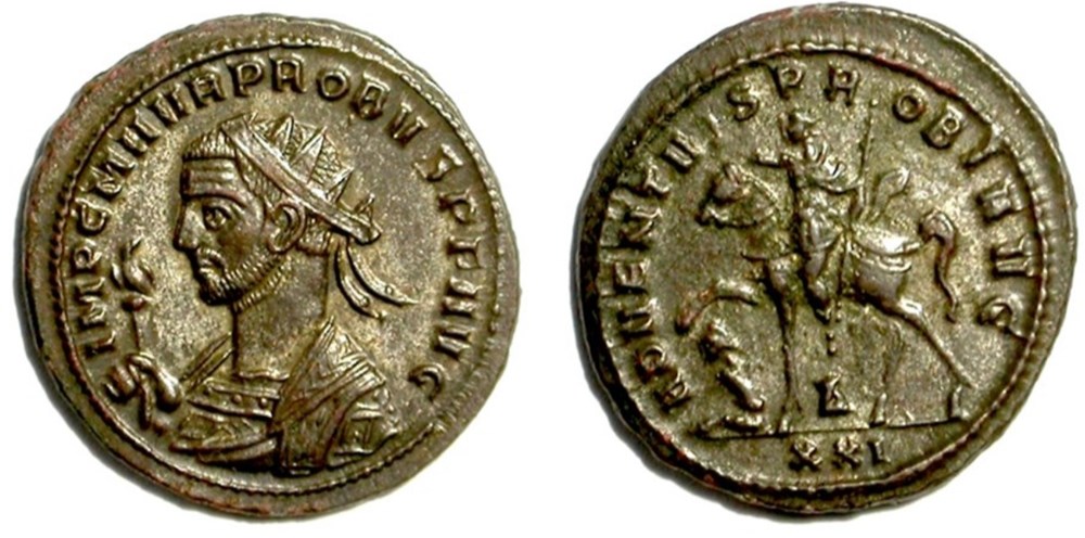 Siscia - ADVENTVS PROBI AVG munzen antike bis romische imperial und republik siscia adventvs probi avg