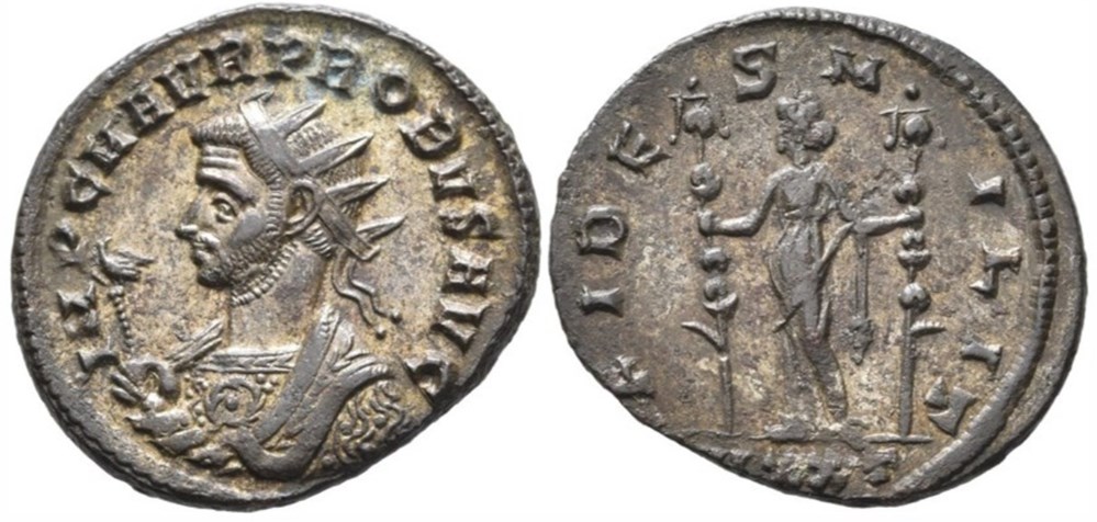 Ticinum - FIDES MILIT munzen antike bis romische imperial und republik ticinum fides milit