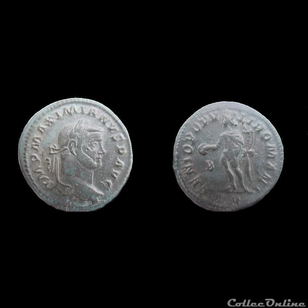 FOLLIS MAXIMIEN HERCULE TREVES TR/B monnaie antique av jc ap romaine follis maximien hercule treves tr b